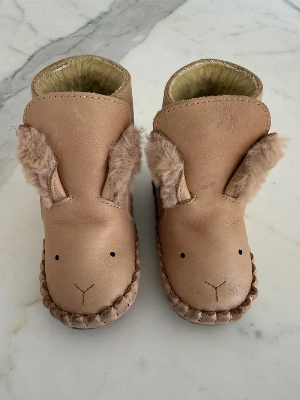 Donsje Winter Bunny Rubber Sole Boots - Pink Tan